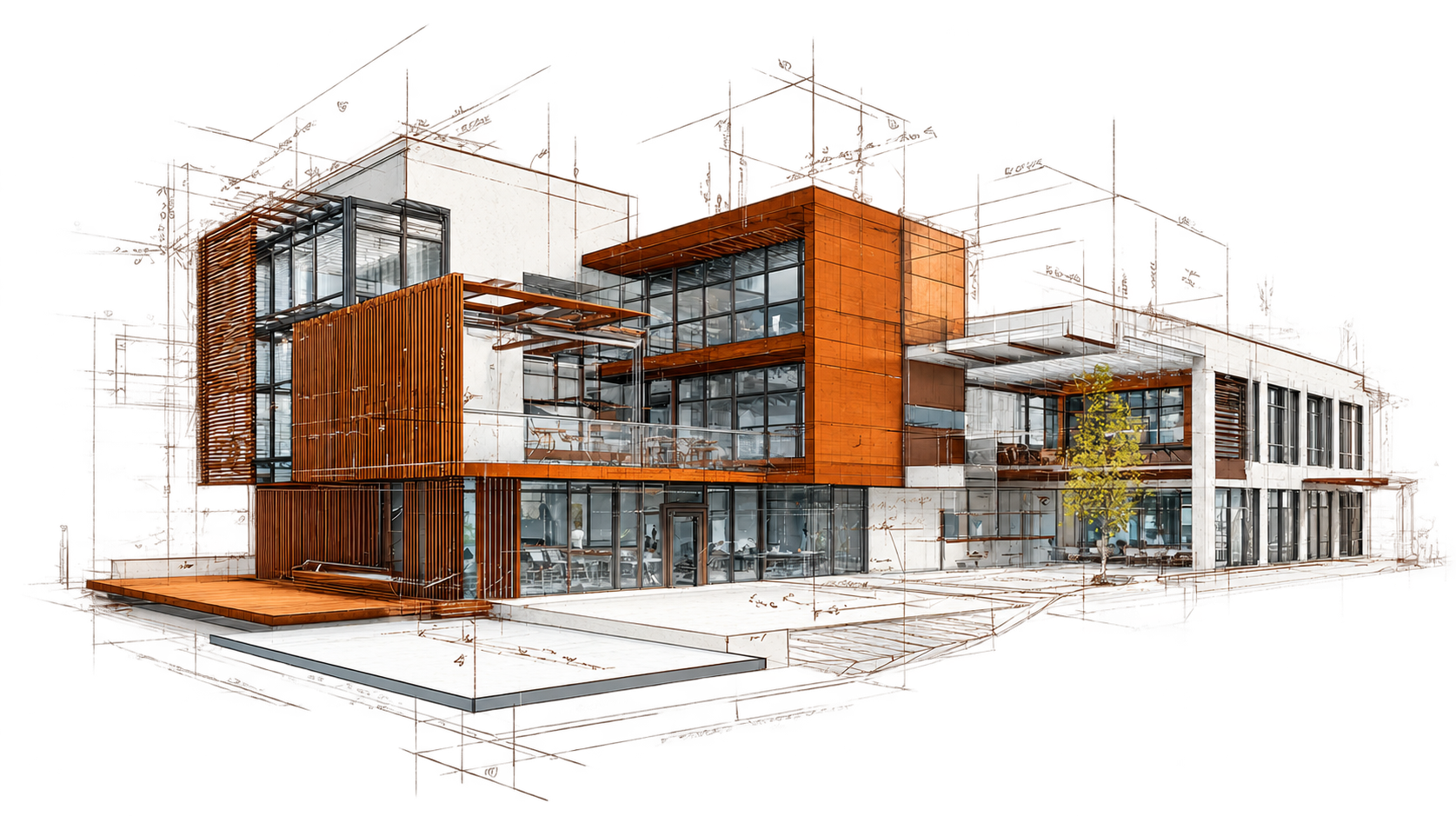 Koncepcja architektoniczna nowoczesnego budynku
