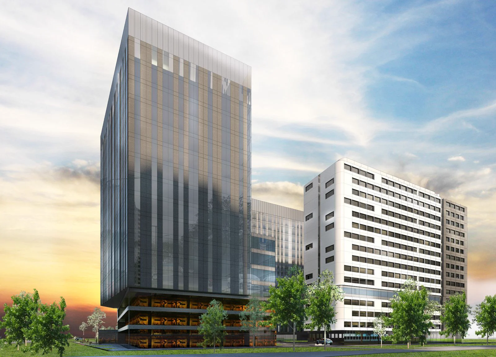 Projekt biurowo-hotelowy — Katowice